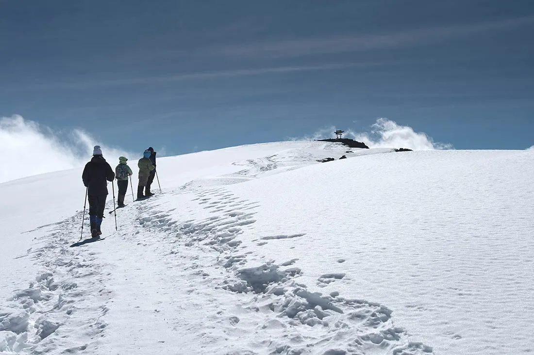 Challenging terrain approaching the Kilimanjaro summit