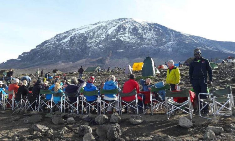 Meals included on a Kilimanjaro honeymoon trek